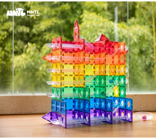 비컴비 MNTL 맥마블런 100pcs (클래식 컬러+투명관) 자석 블럭 교구 마블런 볼런 소근육발달 색감놀이 창의력 장난감, 1개