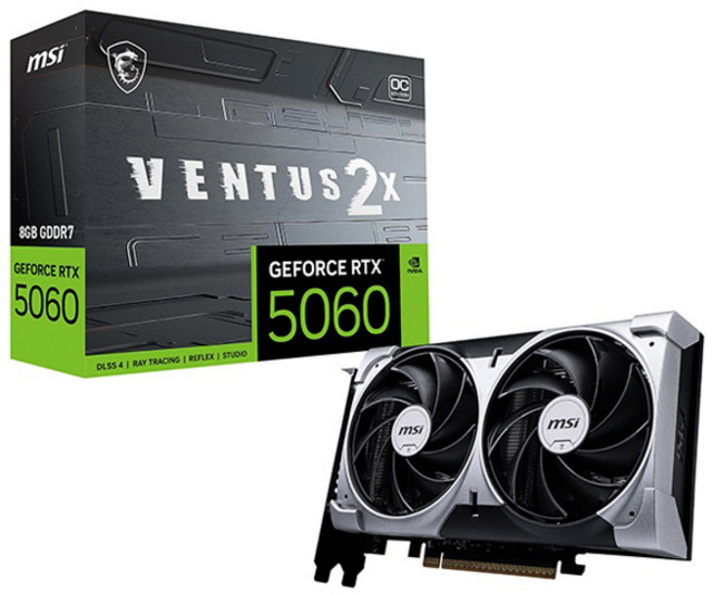 msi 微星 GeForce RTX 5060 VENTUS 2X OC 8GB 顯示卡, 單一商品