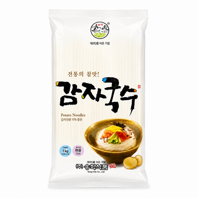 [송학식품] 감자국수 1kg (약 10인분) / 소면, 1개