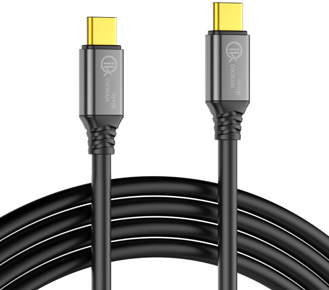 아이퀸 초고속충전 케이블 썬더볼트 C to C PD 타입 100W USB3.1 Gen2 미러링케이블 (다기능 케이블), 3m, 길이 : 3M, 1개