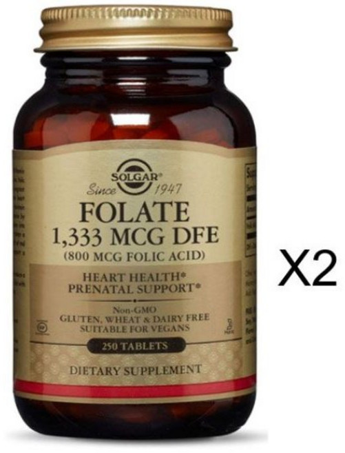 솔가 엽산 800mcg 250타블렛, 2개, 250개입, 250정