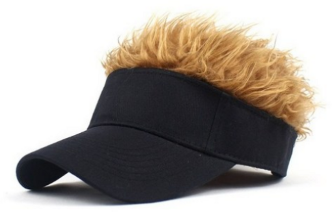 머리카락달린모자 가발 머리카락 모자 스포츠 낚시, 진브라운, 1개