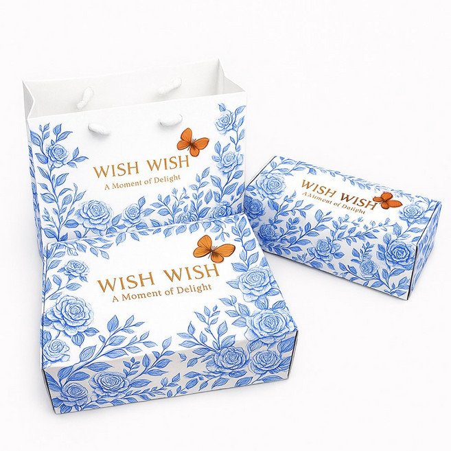 맞춤제작 패키지 3종 쇼핑백+다용도상자+스티커, 1개, 주문제작