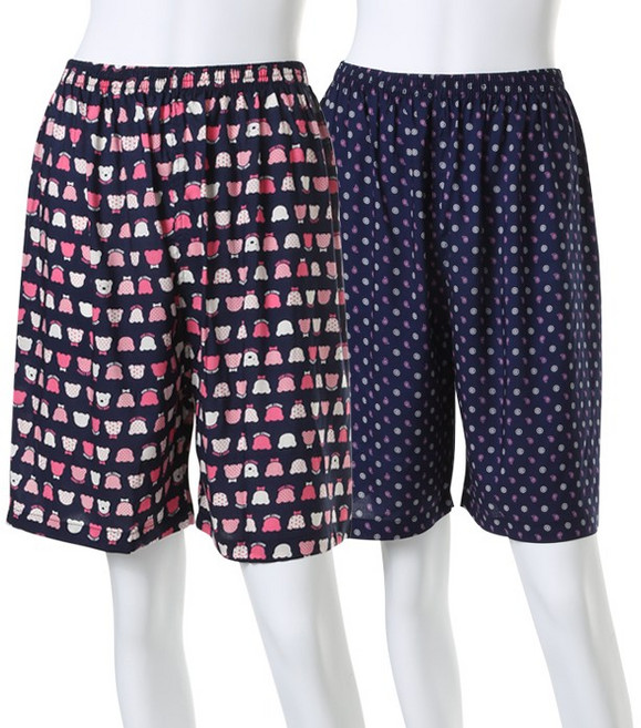 캐리루시 여성용 60수 레이온 5부잠옷바지 2p