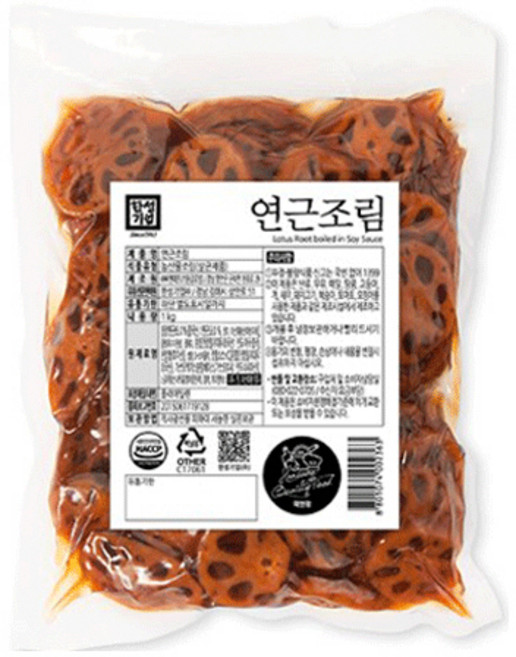한성 연근조림 1kg x 3개/ 반찬 장아찌, 3kg, 1개
