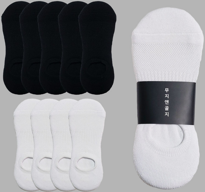 무지앤골지 국산 10켤레 남여 이중바닥 메쉬 런닝 스포츠 페이크덧신