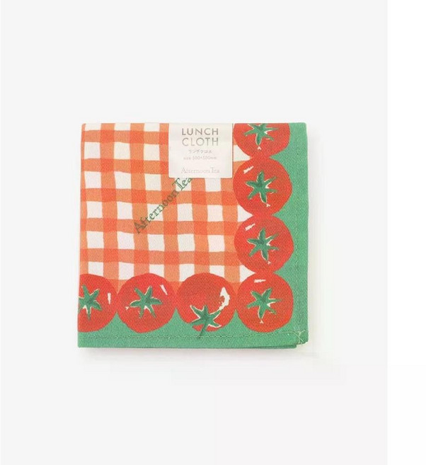 리빙 런치박스 일본 애프터눈티 토마토, 점심 수건 B