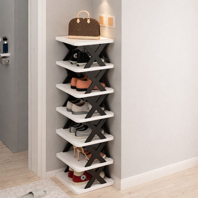 리빙닥터 공간활용 분리형 신발장, 블랙, 6단