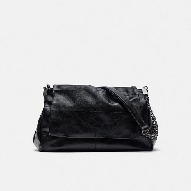 딥파워 자라 여성가방 락 플랩 숄더백 블랙 유나백 ZARA