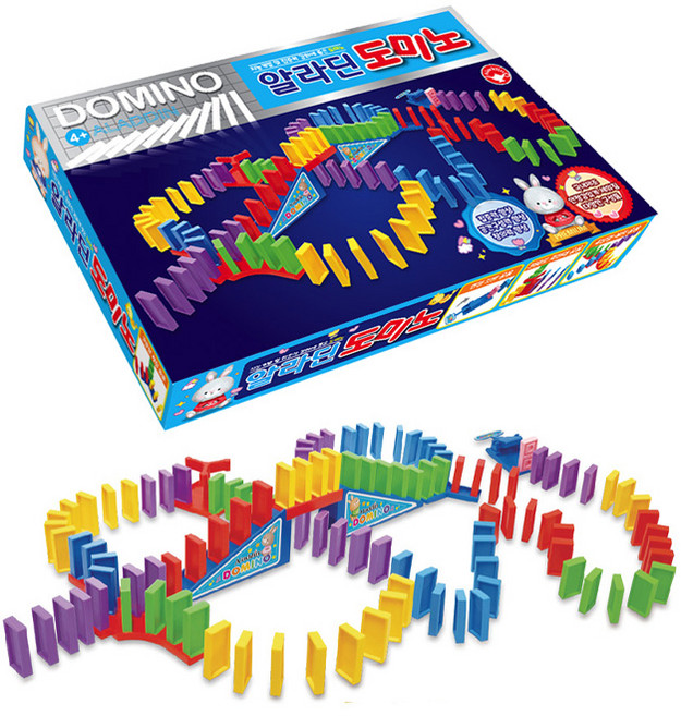 뉴 알라딘 도미노 125PCS 어린이 놀이 온가족 보드게임 장난감