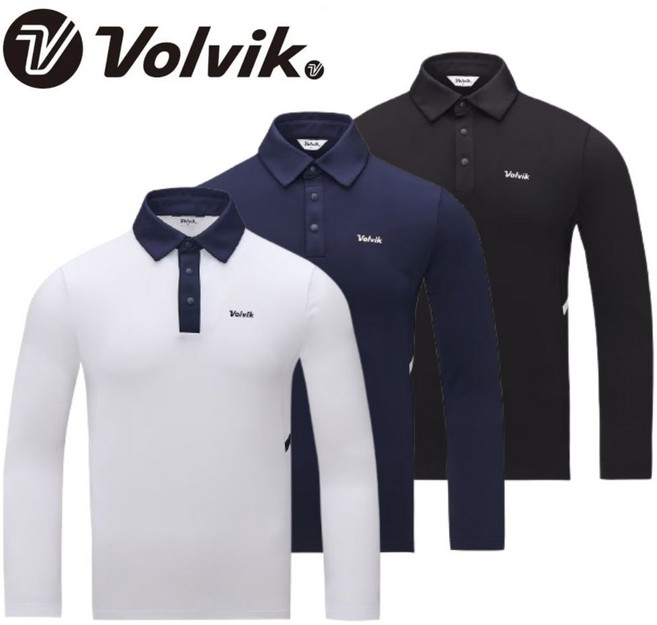볼빅 골프웨어 L/S 시그니처 포인트 카라 폴로 티셔츠