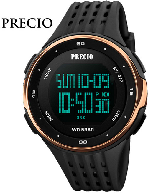 프레시오전자스포츠시계 PRECIO-N19 블랙 군인시계 군용시계 스포츠전자시계 N19