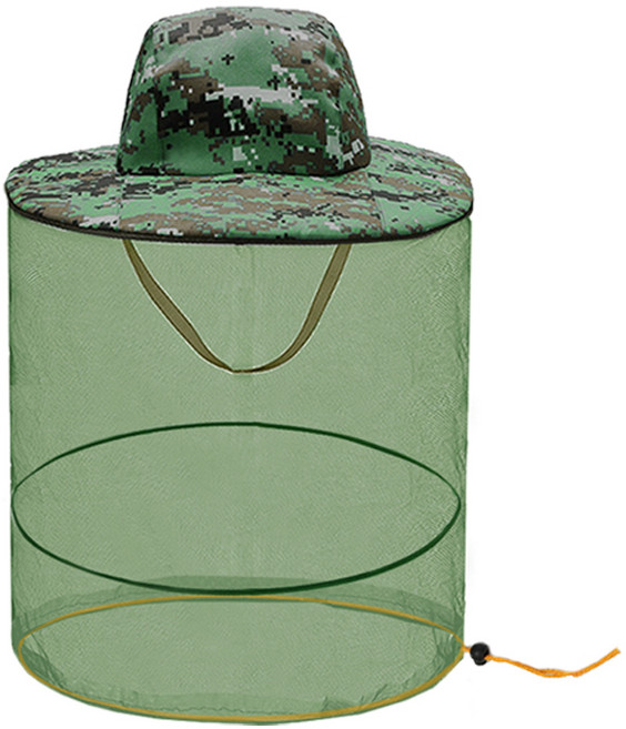 (고급 밀리터리 방충망 모자 대형 1P) 남녀공용 남성용 방충 모기장 양봉 벌초 농모 농사 치마 모자