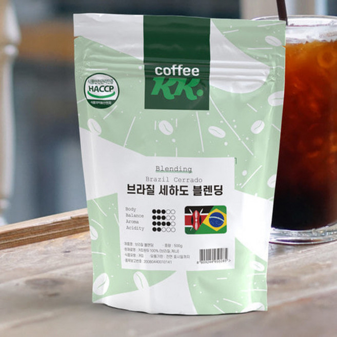 모카씨엔티/나만의 작은 카페/브라질 세하도 블렌딩(커핑노트)과일 자몽, 500g, 1개, 홀빈(분쇄안함)