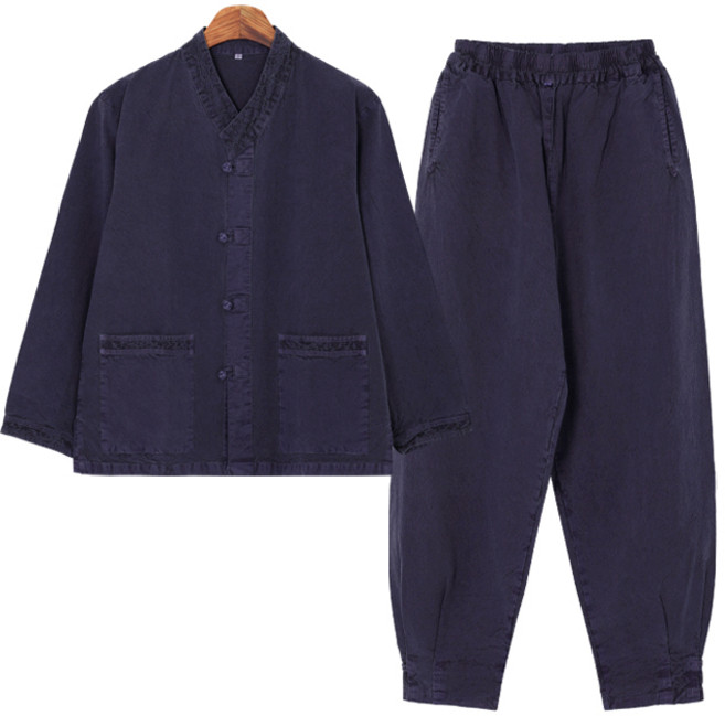 [아리랑의 봄] 20수 V넥 남녀공용 저고리 바지 한 벌