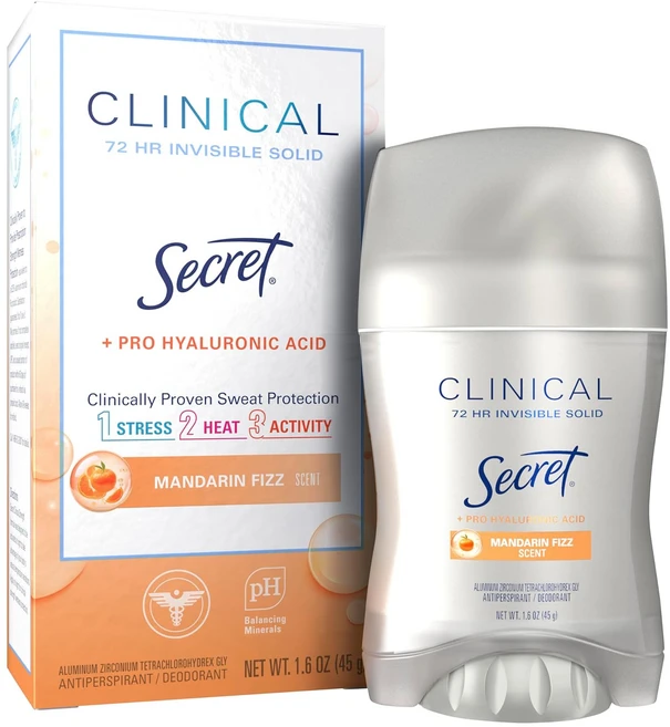 시크릿 Secret 클리니컬 스트렝스 여성용 만다린 서머 피즈향 데오드란트, 45g, 1개 - 쿠팡