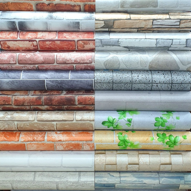 (100cm*5M) 현대 벽돌시트지 벽돌무늬 포인트 시트지 (5M), 01.붉은벽돌(HOL20008)5M