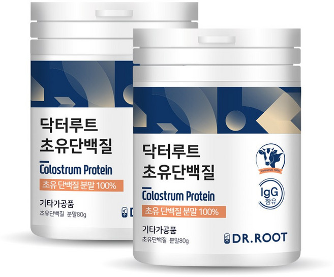 닥터루트 미국산 100% 초유단백질 LGG 분말 80g, 2통