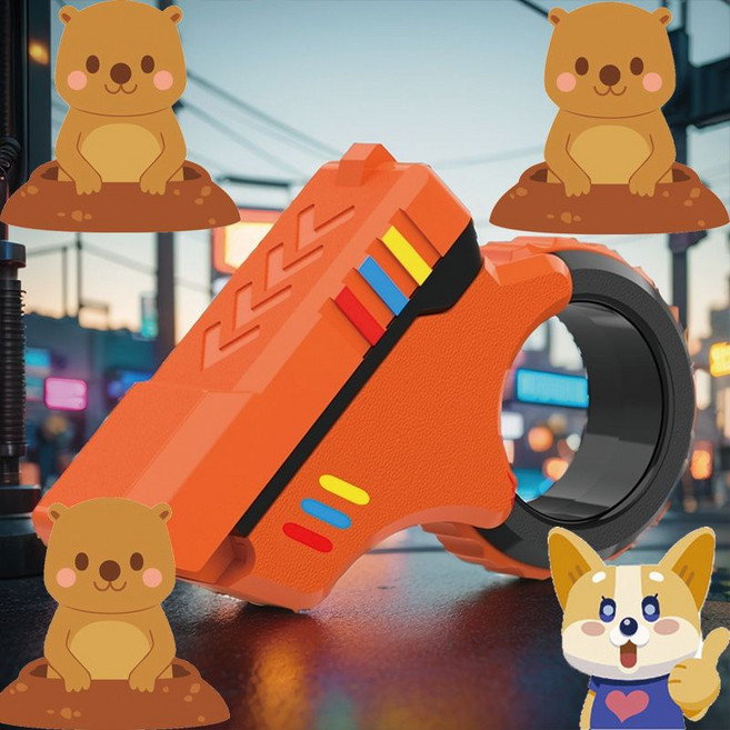 阿祖 SE 機械磁吸棘輪復合型段落指環 EDC 解壓玩具, 1個, 阿祖-【橙色】-五號機阿祖SE【青春版解壓】盒裝