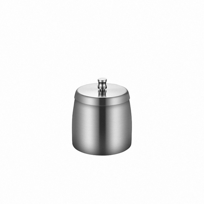 不鏽鋼霧面附蓋菸灰缸, 不鏽鋼拉絲-小款, 1個