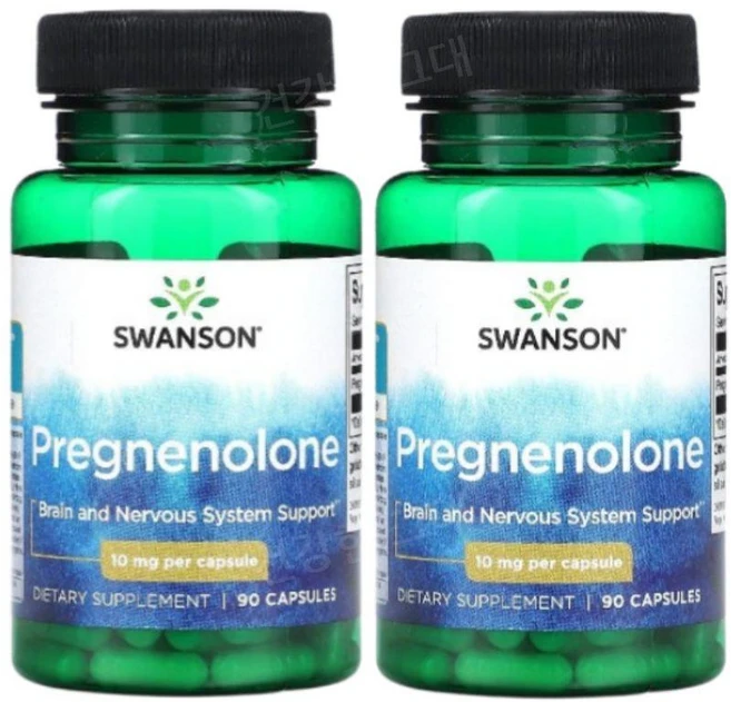 Swanson Pregnenolone 프레그네놀론 10mg 90캡슐 2개, 2팩, 90정, 90정 - 쿠팡