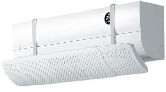 벽걸이 에어컨 윈드바이저 바람막이 가림막 무타공 걸이형 길이조절, 1개, 화이트