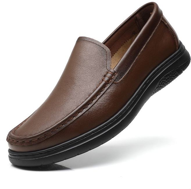 [ 보이앤맨 ] 천연 소가죽 초경량 남자 로퍼 신발 남성 캐주얼화 편한 슬립온 단화 슈즈 (사이즈 245/250/255/260/265/270/275/280/285)