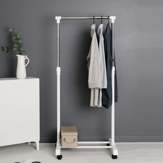 리빙해피 스탠드 공간행거 500, 화이트