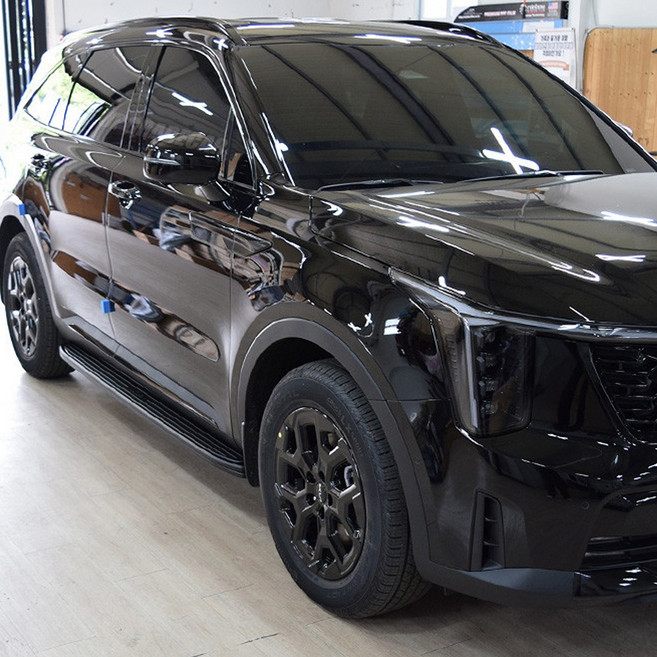 현대모비스 더뉴 쏘렌토 MQ4 사이드스텝 페이스리프트 순정 북미 수출형 옆발판, 기아, SRENTO로고