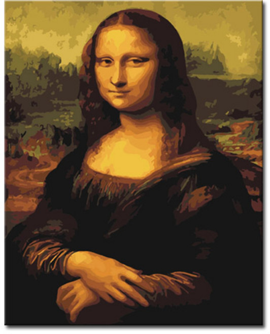 명화그리기 DIY 유화 세트 그림 액자 해바라기 아트홀릭, F07_레오나르도 다빈치의 모나리자, 1개