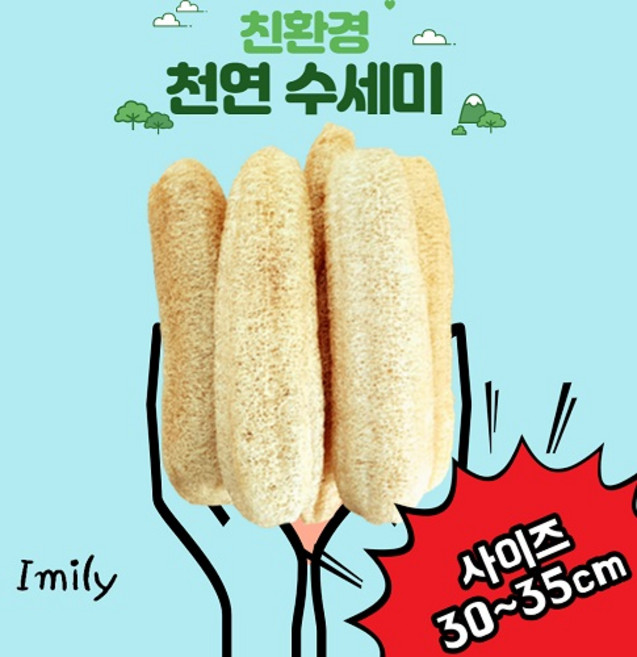 친환경 천연 수세미 5개입, 1개