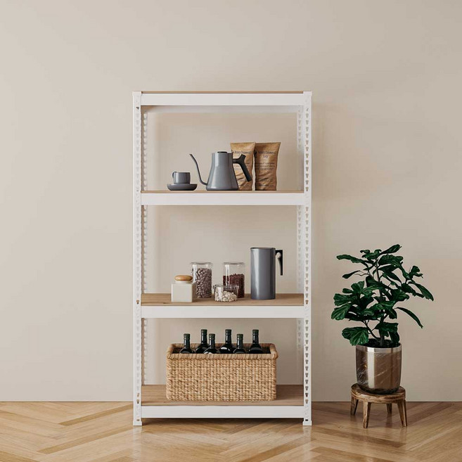 스피드랙 조립식 철제 선반 가로600mm, 600x600, 1650_3단, 화이트, 1개