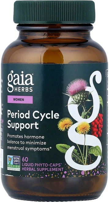 Gaia Herbs 여성 생리 주기 개선 보충제 액상 Phyto-Caps® 60정 Herbs (가이아 허브), Gaia Herbs, 여성, 생리 주기 개선 보충제,, 1개 - 쿠팡