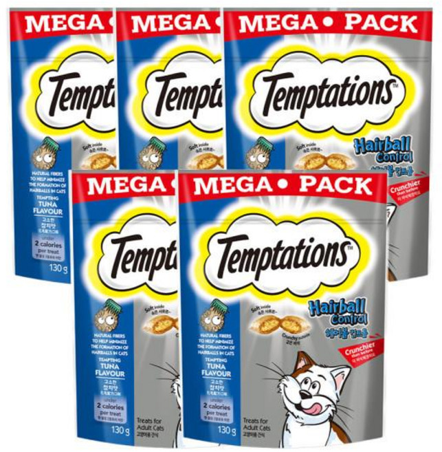 템테이션 헤어볼 컨트롤 130g 5개