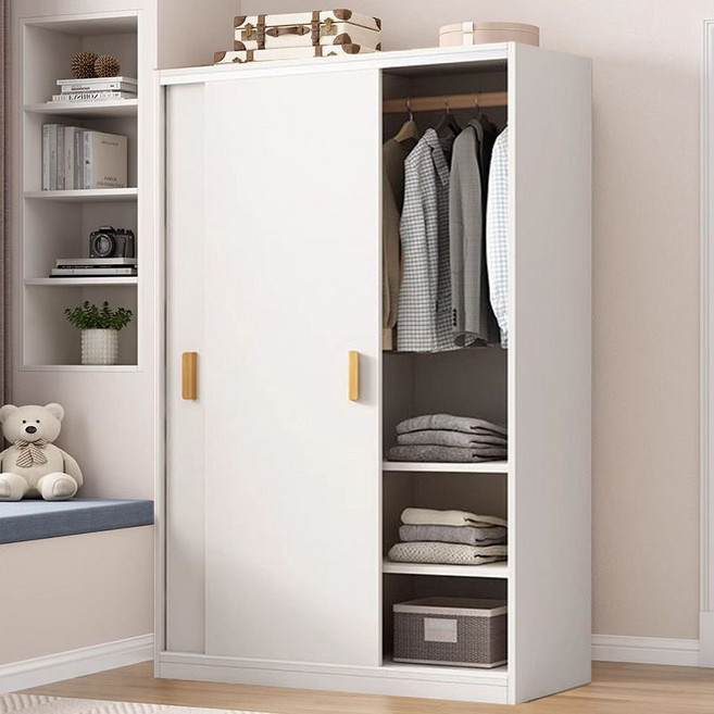 게스트룸과 안방에 잘 어울리는 모던 옷장 아파트 다목적 정리수납 옷장, 하얀색