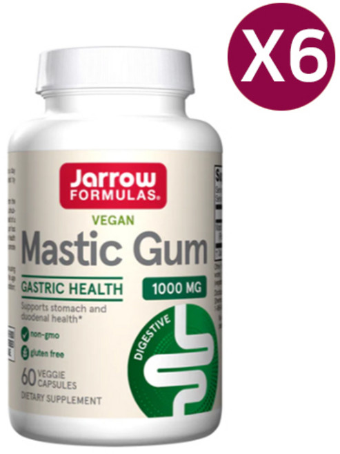 자로우 포뮬러스 비건 매스틱 검 1000mg 60정 X6, 6개