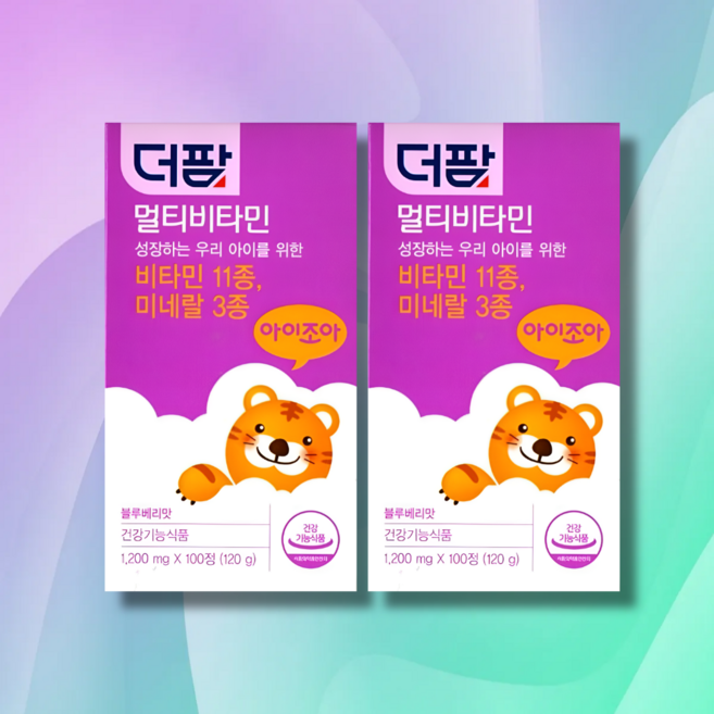 블루베리맛 츄어블정 [약국전용] 더팜 멀티비타민정 100정 x 2박스, 2개