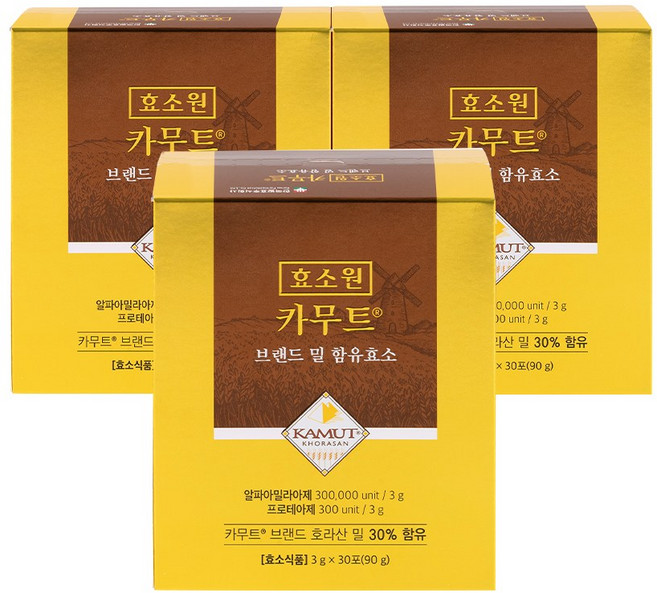 효소원 카무트 효소 / 수퍼푸드 카무트(캐나다산 정품) / 한국발효, 3g, 90개