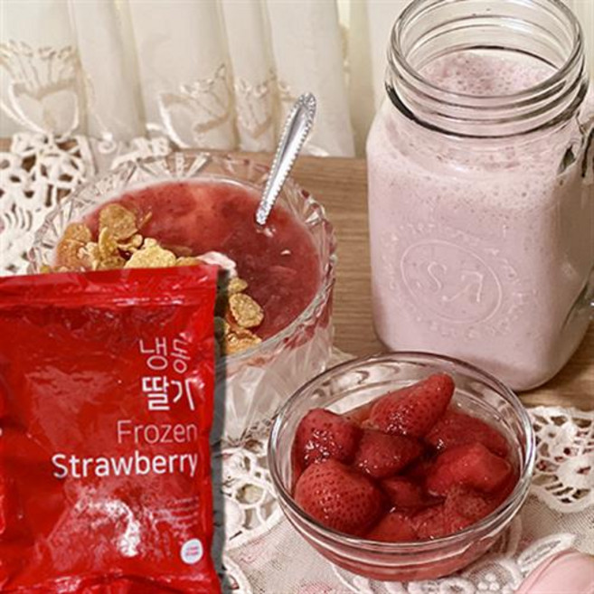 냉동 딸기 1kg, 1개