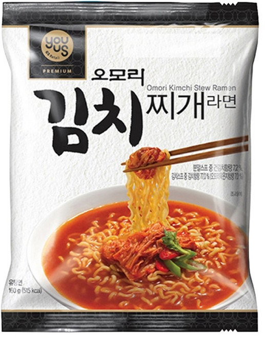 유어스 오모리 김치찌개라면(봉지) (4개입) *2팩 (총 8개입), 12개