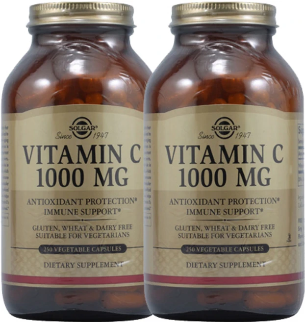 1+1 솔가 비타민C 1000mg 250 베지 캡슐 비타민씨 아스코르브산 아스코르빈산, 250정, 2개 - 쿠팡