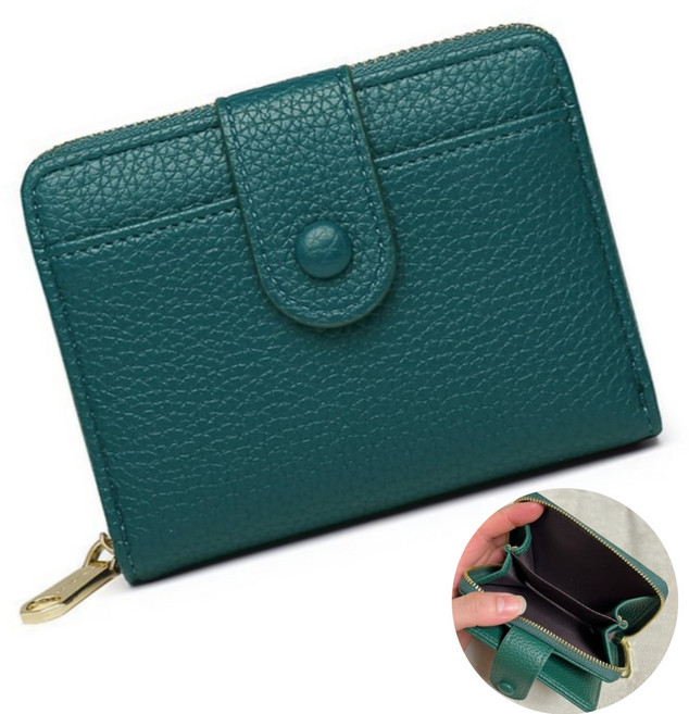 마담봉자 여성용 지퍼형 카드 동전 지갑