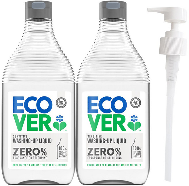 에코버 주방세제 450ml 2개 + 펌프, 1세트