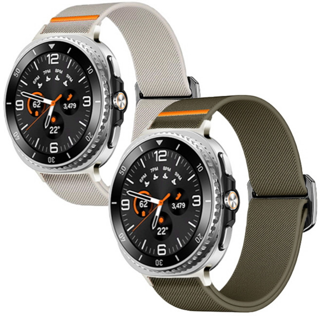 갤럭시워치8 8클래식 40mm 44mm 46mm 호환 일체형 나일론 스포츠루프 스트랩 밴드 시계줄, saw1060 다크퍼플