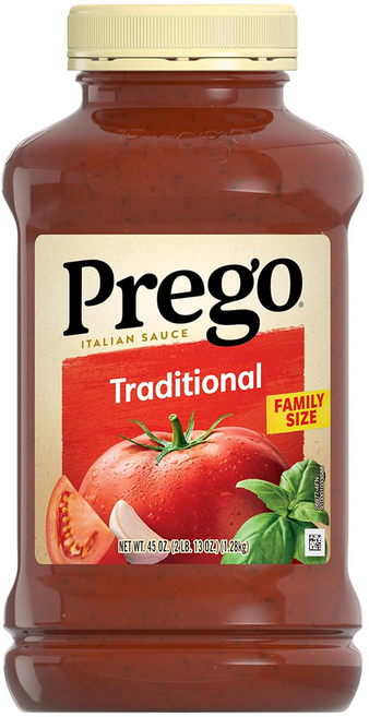 Prego 트레이디셔널 이탈리안 파스타 라쟈나 스파게티 소스, 1개, 1.28kg