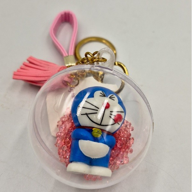 수정구 도라몽 태슬 키링 열쇠고리 키홀더, 핑크, 1개