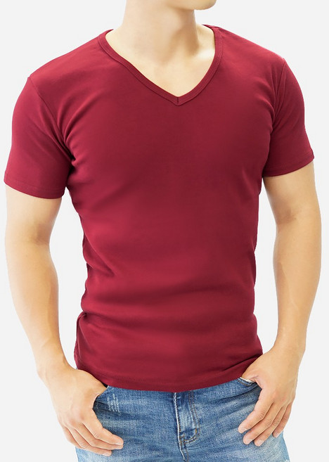 짱짱한 V넥 쫄티 반팔티