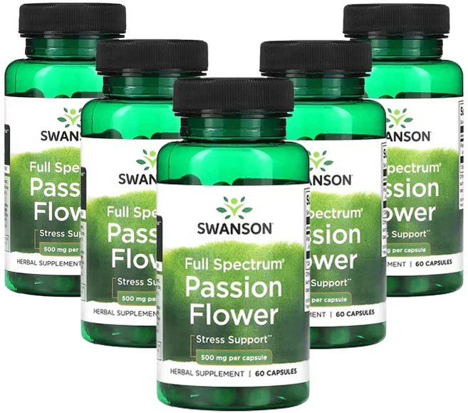 스완슨 풀 스펙트럼 시계꽃 500mg 캡슐 60, 5개, 60정 - 쿠팡