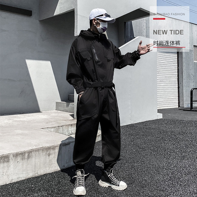 couyor 남녀공용 기능성 카고 점프 슈트 일체형 작업복