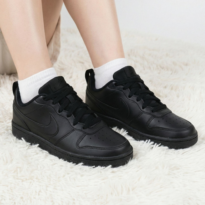 나이키 올검 코트버로우 로우 리크래프트 GS 여성 주니어 검정 스니커즈